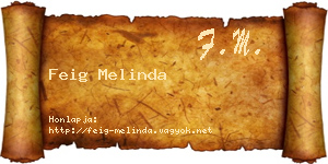 Feig Melinda névjegykártya